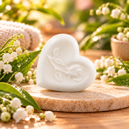 Savon Cœur avec rose Muguet 34 g | Perles de Bain