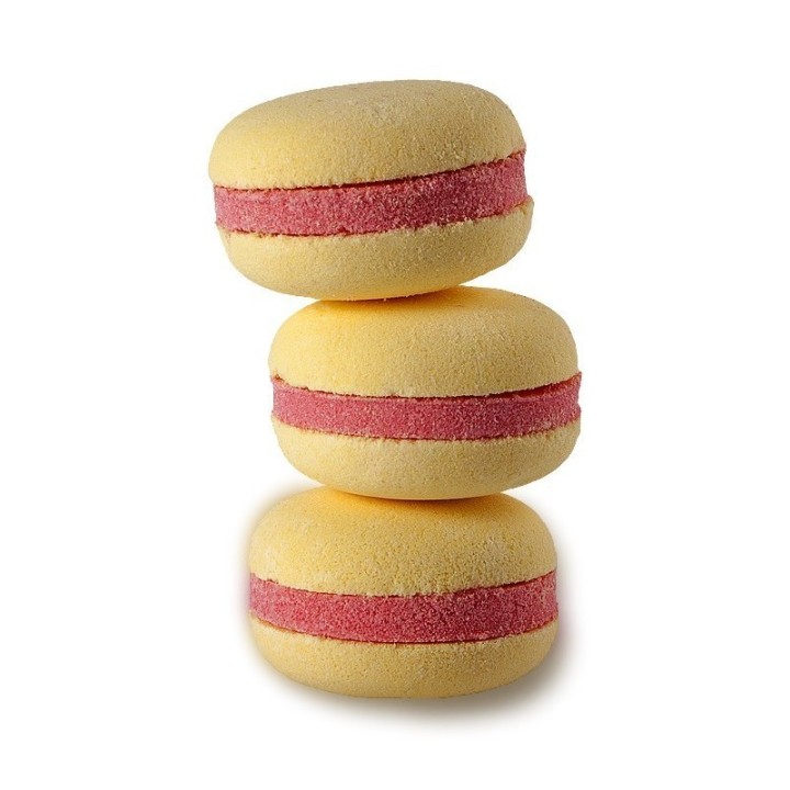 Macaron de bain effervescent parfum Freesia 60 g - perlesdebain.com