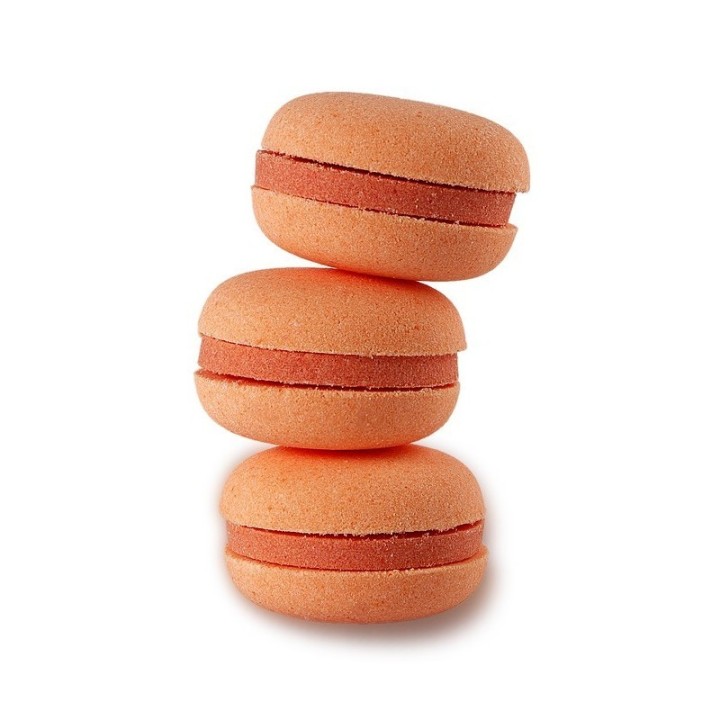 Macaron de bain effervescent parfum Pamplemousse 60 g - perlesdebain.com