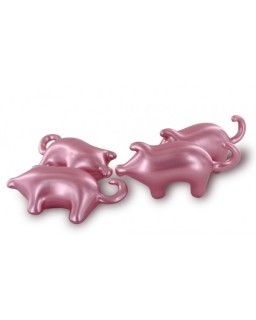 Boîte de 6 perles de bain cochon parfum Rose