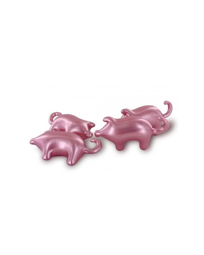 Boîte de 6 perles de bain cochon parfum Rose