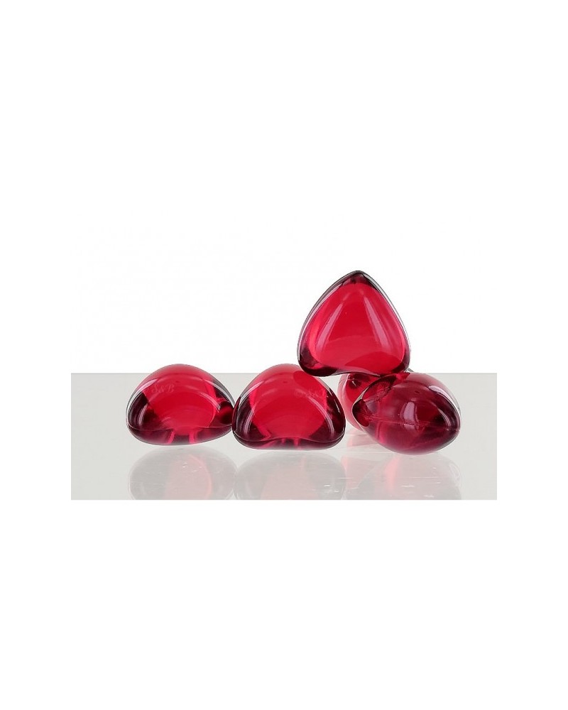 Lot de 6 perles de bain Cœur senteur Fraise