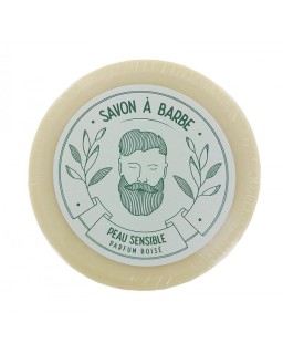 Savon pour la barbe peau sensible parfum Boisé 80 g