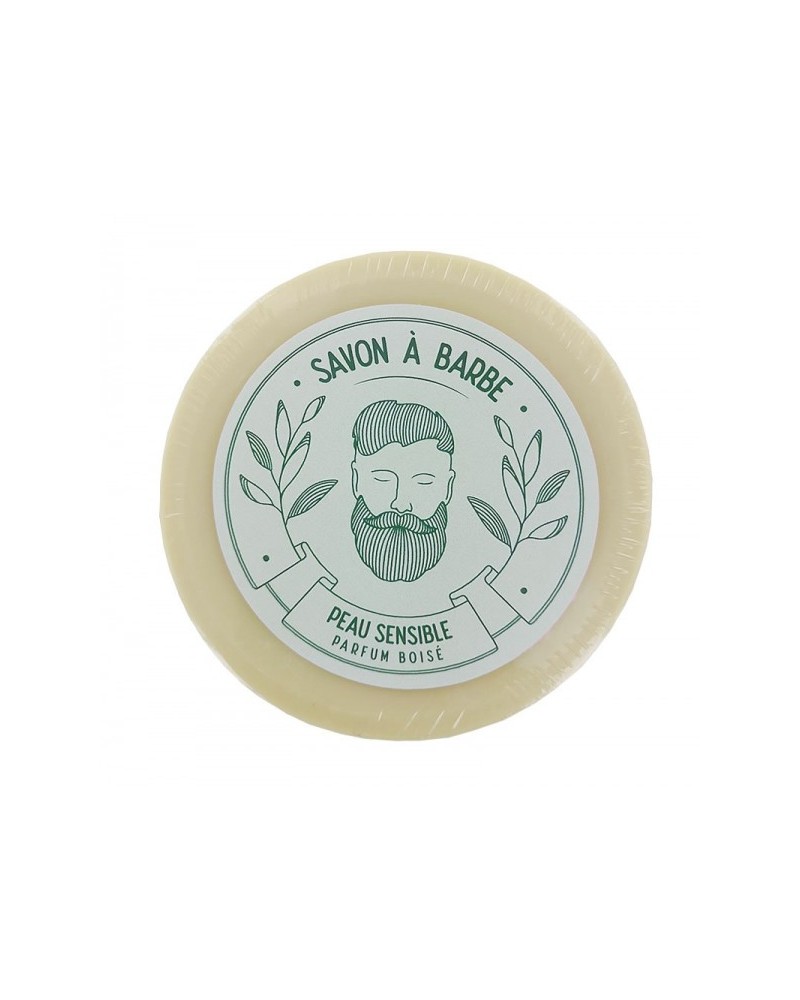 Savon pour la barbe peau sensible parfum Boisé 80 g